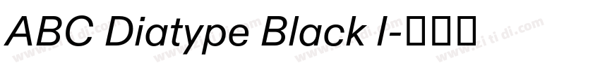 ABC Diatype Black I字体转换